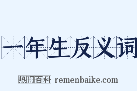 一年生反义词是什么意思的图片